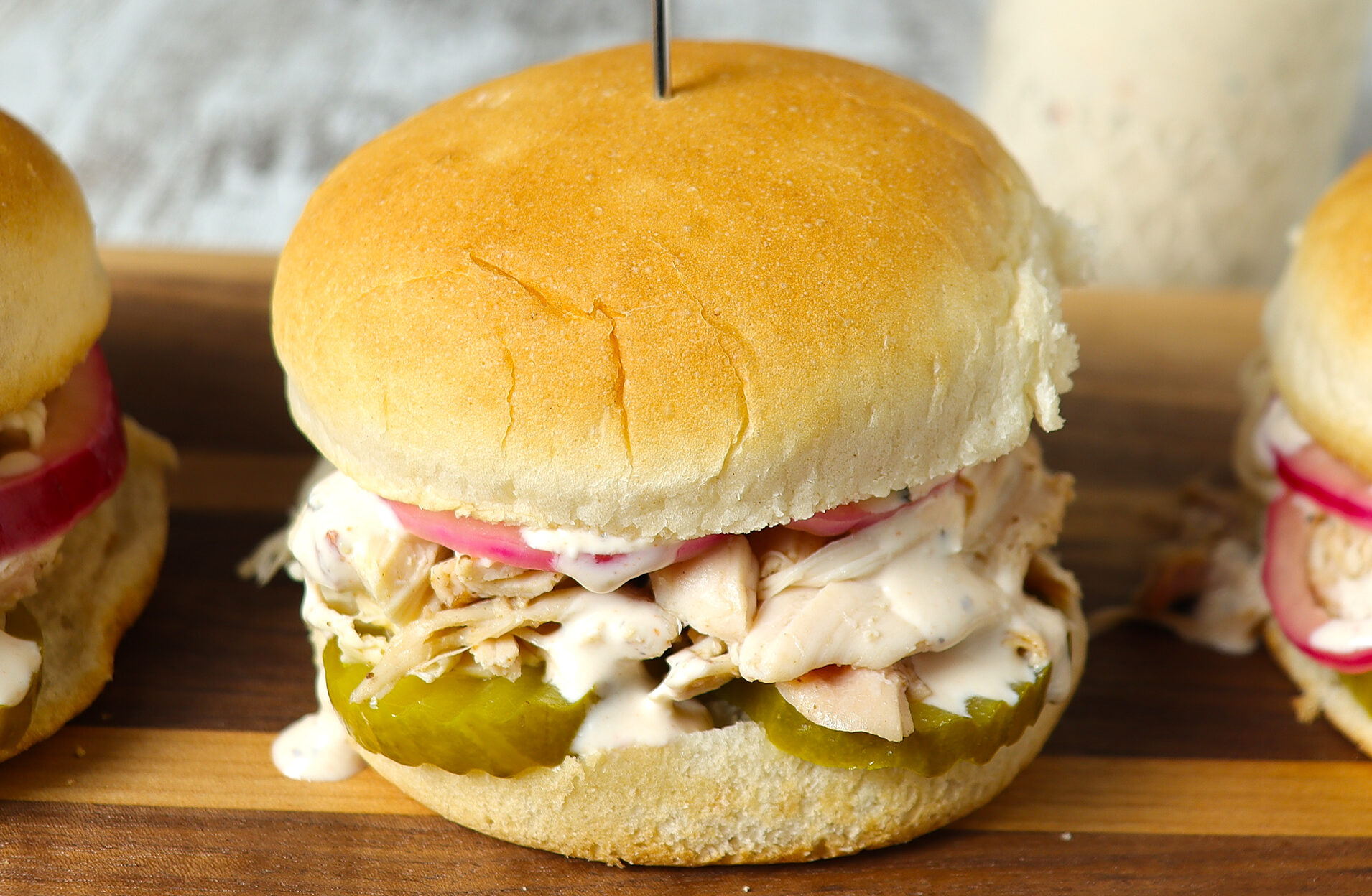 Spicy Smoked Pulled Chicken Sandwich