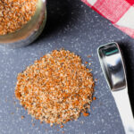 A mix of flavorful seasonings combined to make a rib dry rub.